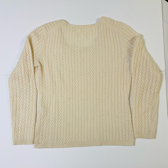 Ballantyne Ivory Pure Cashmere Cable Knit Sweater M - Picture 4 of 6